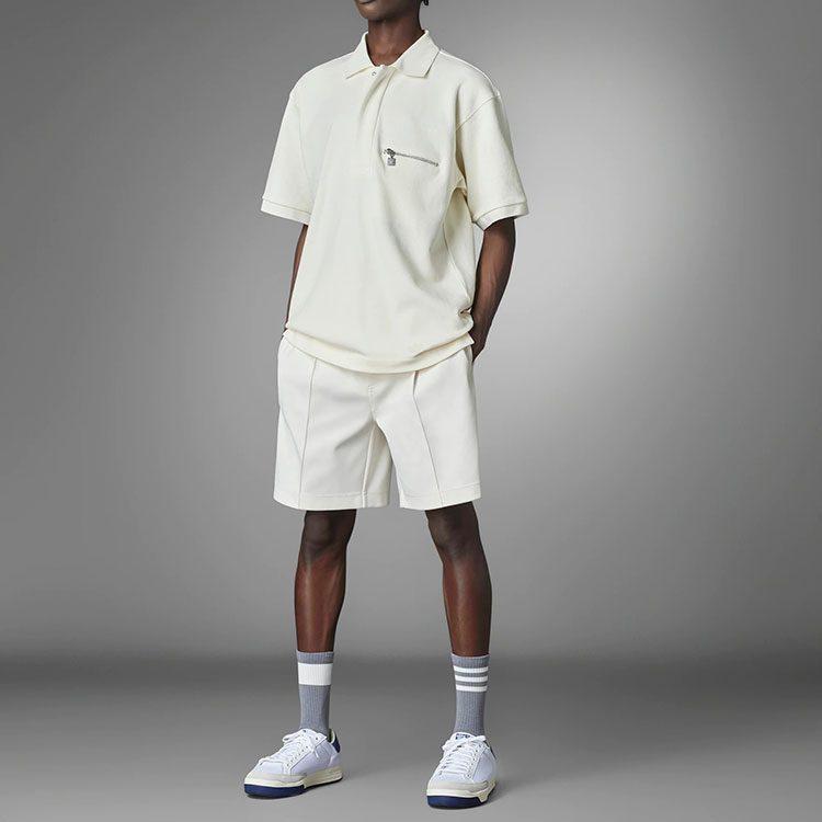 adidas Коллекция Originals Синяя Версия Поло-рубашки Мужские Розовый Белый Воротник-поло Средняя Прямая Посадка HM2347