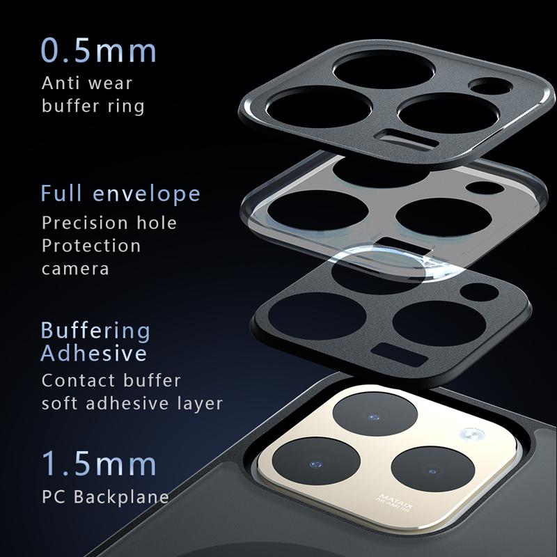 Для Realme 15T Чехол Противоударный Магнитный Матовый PC+TPU Защита от отпечатков пальцев Полупрозрачная Крышка для Real Me 15T