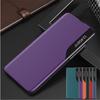 New Smart View Leather Flip Case for Redmi 9 9A 9C Note 8 8T 9 Pro 9S Cover On Xiaomi Mi 10 Pro 10T Lite Poco M3 X3 NFC Fundas