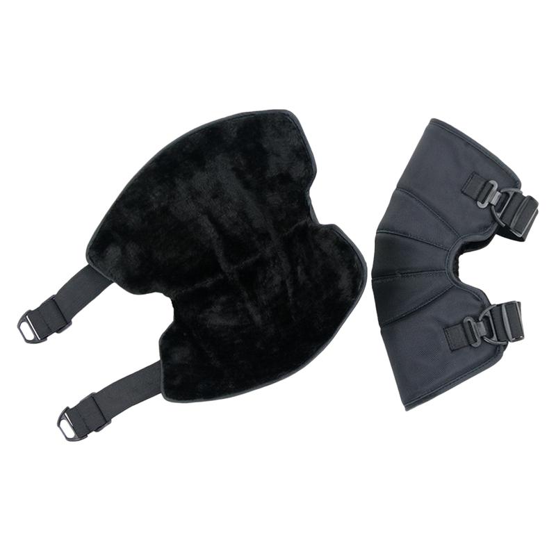 Motorcycle Knee Pads Winter Elastic for Bike Outdoor Activities Skating Oxford Cloth Plush Winter Warm Windproof Women Man