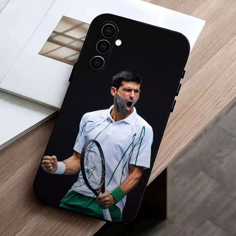 GOAT-Novak Djokovic Phone Case For Samsung Galaxy A73,A72,A71,A70,A53,A52,A51,Soft Silicone Black Cover