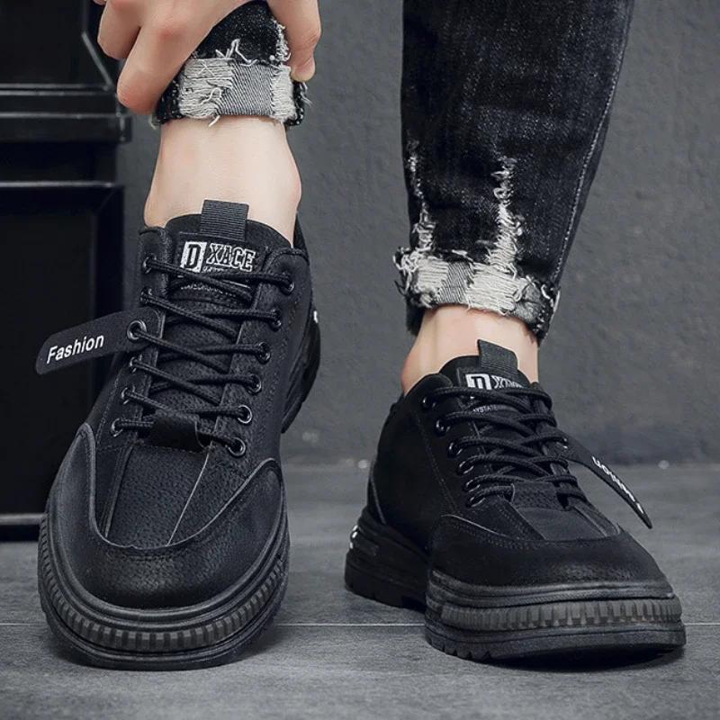 Весна Осень Мужская Обувь Новые Модные Повседневные Кроссовки для Мужчин Защитные Дышащие Нескользящие Мужские Спортивные Туфли Рабочая Обувь На Платформе