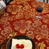 Red Lace Tablecloth Thickened Heat Insulation Anti Scald Cloth Art Round Table Tablecloths Furniture Dust Cover Cloth