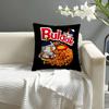 Kwaii Anime BBuldak RRameSn Pillow Case Natural Linen Organic Fabric DoubleSided Printing Sofa Home Decor Cushion Cover
