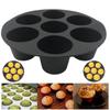Silicone Seven-hole Cake Mold Household Party Baking Utensils DIY Cylindrical Mold Air Fryer Accessories