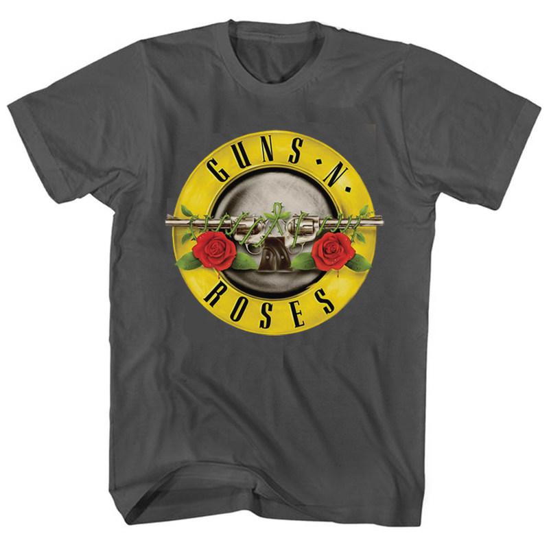 ZX Pistol Rose Pattern Guns N Roses Rock Guns and Roses Band Casual TShirt Mens and Womens Luxury Band Brand Top 2026