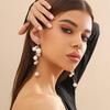 Серьги Niche Design с искусственным жемчугом и кисточками, элегантные, романтические, длинные, для вечеринок, на каждый день, на работу, женские украшения