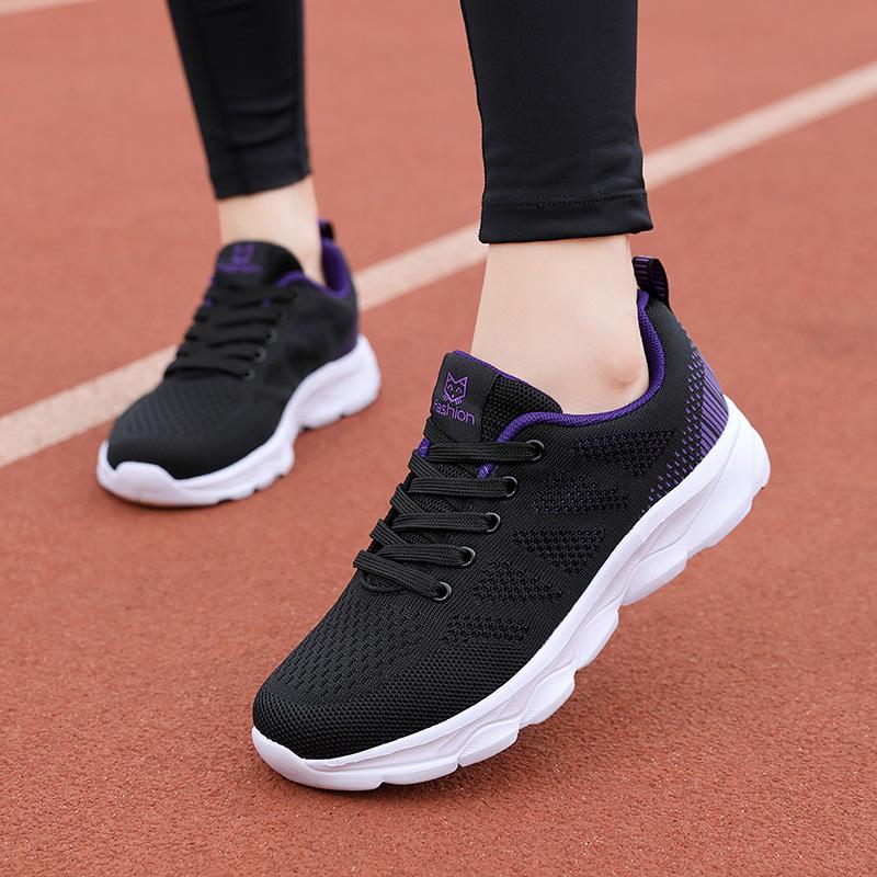Hot Sneakers Shoes for Women Soft Flat Casual Shoes Spring Summer Light Breathable Mesh Sneakers Walking New Ladies Shoes