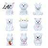 Soft Nursery Lamp for Baby Cute Animal Night Light Kids Rabbit Bear Deer Cat Dog Toddler Room Essentials Shape LED Bedside Lamp Glow Sleep