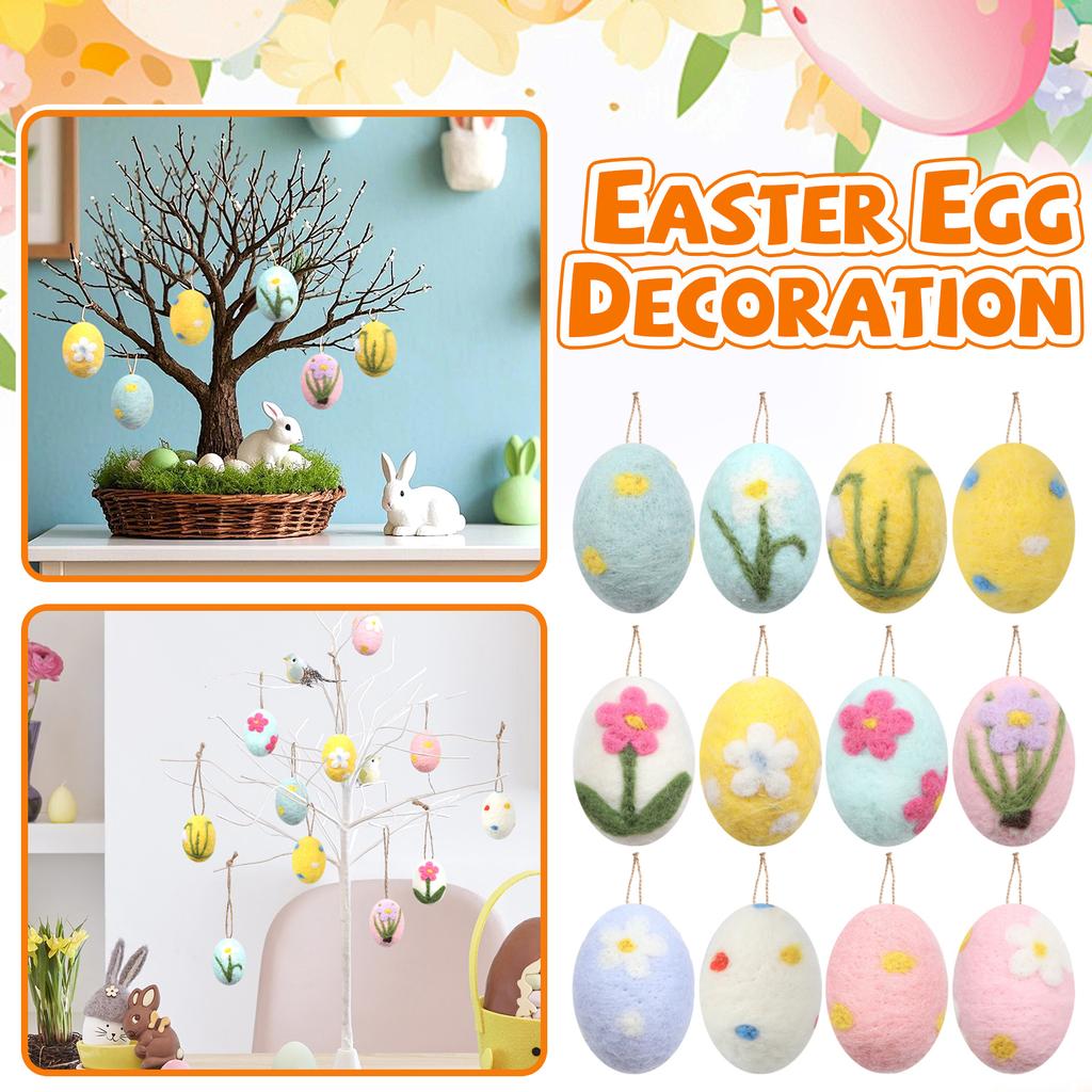 Набор пасхальных яиц, имитация шерсти, войлока, пенопластового яйца, украшение своими руками, венок, пятнистое яйцо, голубиное яйцо
