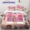 The Pink Panther Pattern Bedding Quilt Set Quilt Cover Pillowcase Home Birthday Gift(1 * duvet cover + 2 * pillowcase, without core)