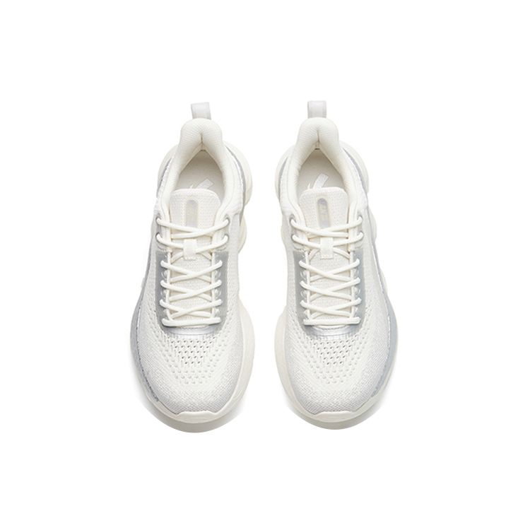 Anta Training Series Shock Absorbing Non-Slip Wear-Resistant Breathable Lightweight Low-Top Running Shoes Women Sneaker Silver 922217704-1