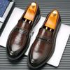Brand Spring Autumn Men Dress Shoes Lace Up Casual Black Leather Shoes Men Loafers Luxury Wedding Party Male Shoes Men