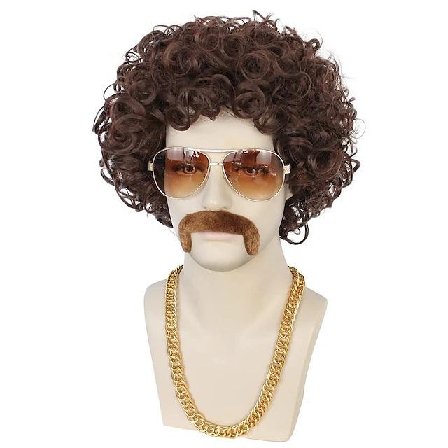 New Wig Women's Short Curly Hair African Small Curl Fluffy Bobo Head Chemical Fiber High Temperature Silk Wig Headgear