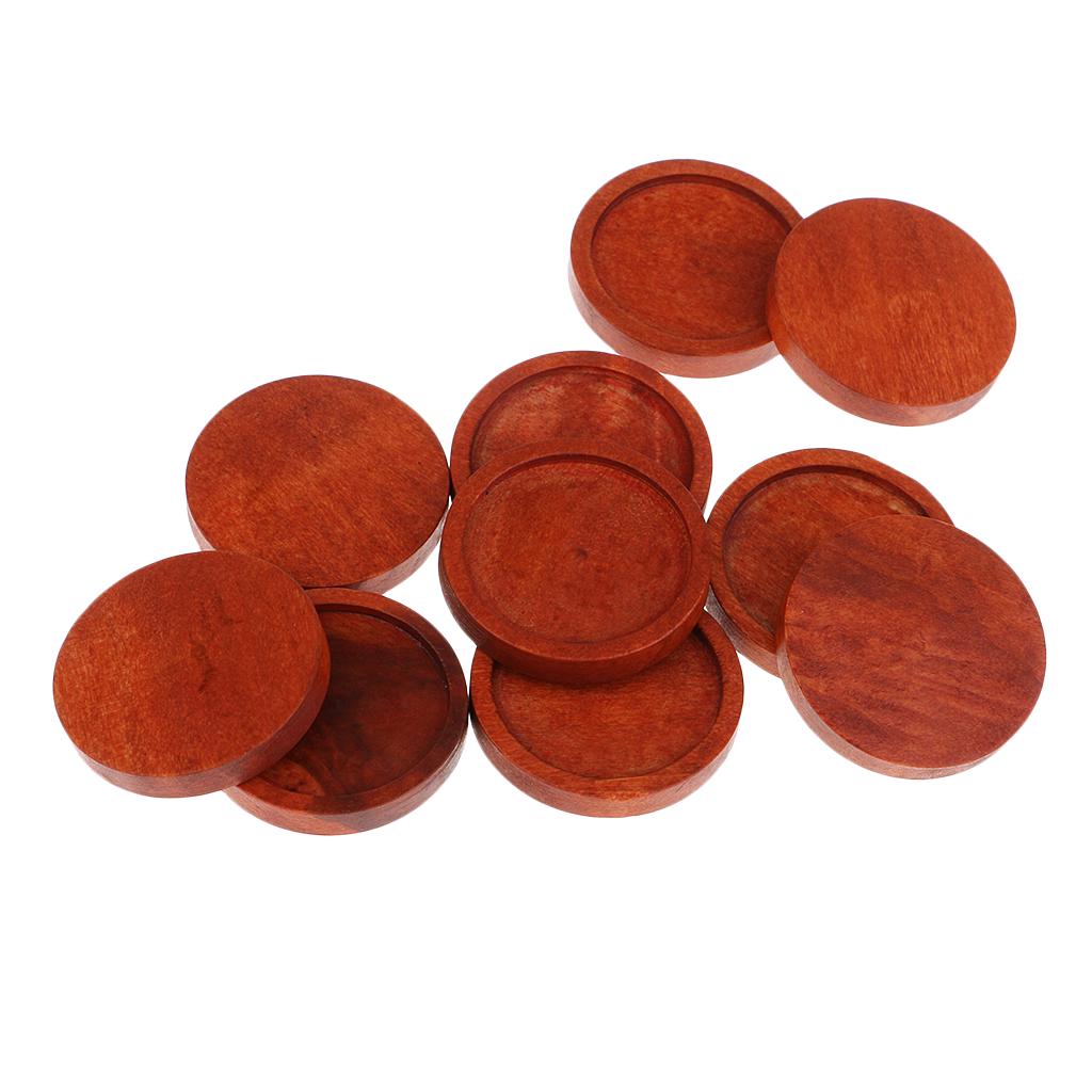 20 Pieces Wooden Stone Base Blank Charms Cabochon Settings 25mm 30mm