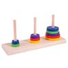 Wooden Tower of Hanoi Ten Layers Developmental Puzzle Game Adult Children Toy