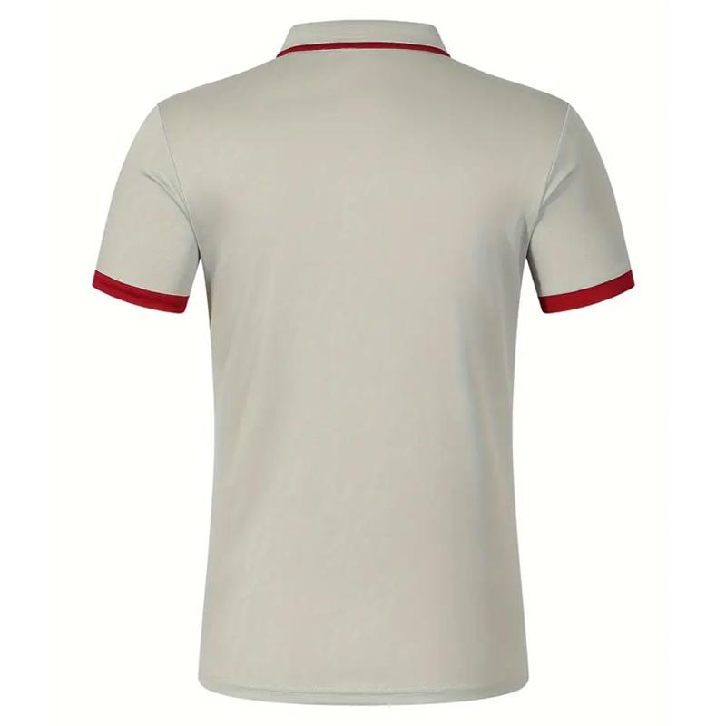 Мужская летняя модная рубашка поло чистого цвета с короткими рукавами, мужская спортивная деловая рубашка поло с лацканами.