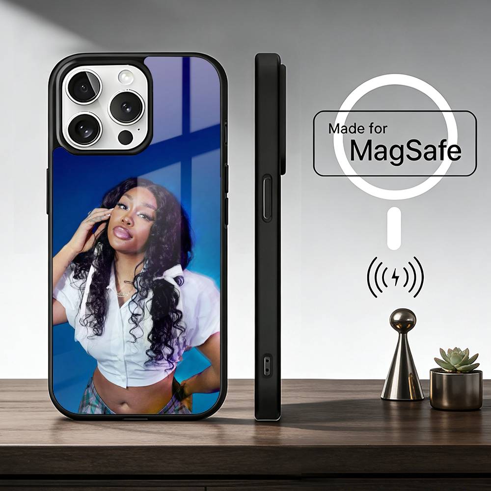 Чехол для телефона рэперши S-SZA для iPhone 17, 16, 15, 14, 13, 12, 11 Plus, Pro Max Для беспроводной зарядки Magsafe