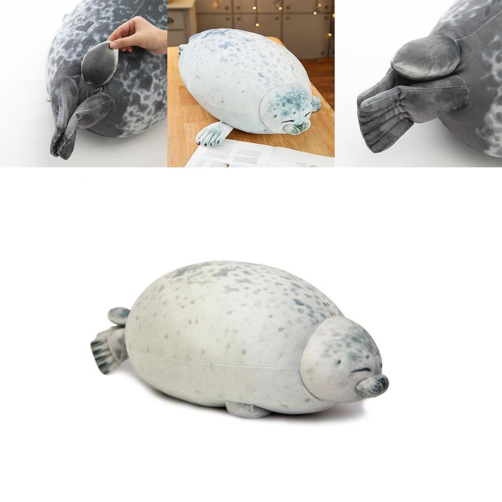 Большая пухлая плюшевая игрушка-тюлень, подушка-животное, мягкая и милая, океанская мягкая кукла, подарок