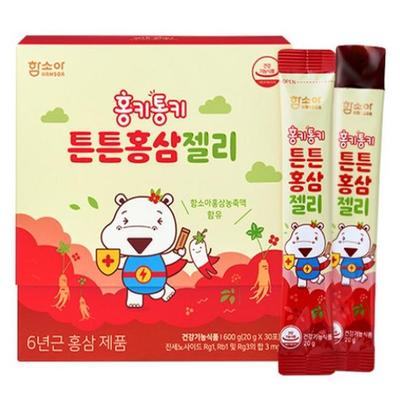 (Корейский красный женьшень) Ham Soa Hongki Tongki Strong Red Ginseng Желе для малышей (30 шт.)