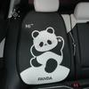 2024 Cartoon Panda Car Seat Cushion Full Set Fashion Breathable Ice Silk Car Seat Cushion Cover Anti Slip Interior Accessories