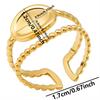 5pcs Retro Stainless Steel Gold Plated Ring Irregular Geometry Bow Ellipse Water Droplet Rings Diy Stone Drill Jewelry No Fading