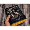 Leather Journal Spell Wizard Cat Book Blank Magik Notebook Book Of Shadows Wiccan Pagan Grimoire Book for Traveling Sketching Best Gift