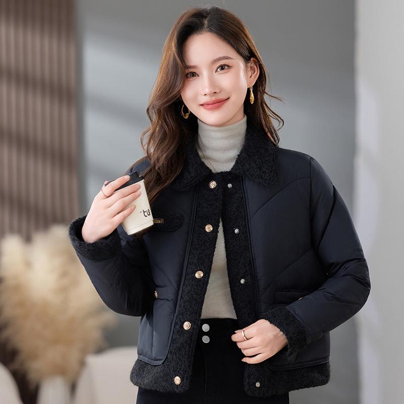 Маленькая хлопковая куртка для мамы, зимняя хлопковая одежда, новая одежда для среднего и пожилого возраста, осенне-зимние пальто, короткие хлопковые куртки, женские