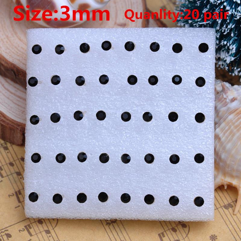 Модные разноцветные серьги для девочек, 20 пар в упаковке, серьги-гвоздики со стразами, модные милые женские серьги-гвоздики с кристаллами