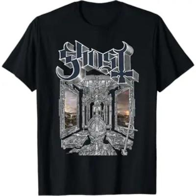 Футболка с изображением скелета группы Ghost Band Rock Music