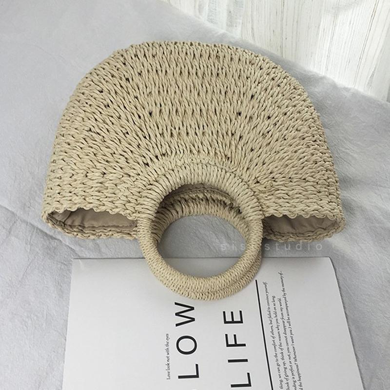 Соломенные сумки для женщин, летняя сумка из ротанга, тканая пляжная сумка ручной работы, сумка в богемном стиле, Бали