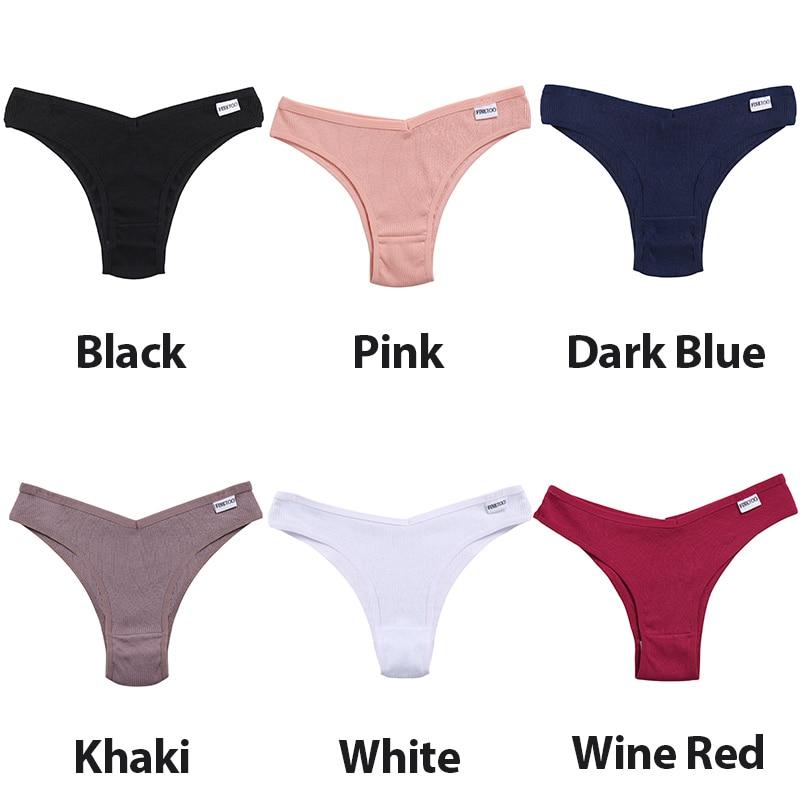 3PCS/Set Cotton Lingerie Panties Sexy Underwear Women Briefs Tangas Female Underpants Pantys Thong Panties Bikini Solid 6 Color