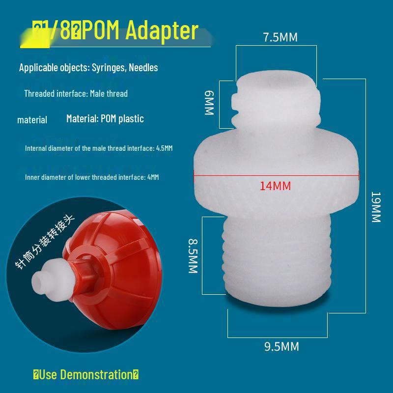 Ruhr Needle Tip Dispensing Machine Adapter: Valve Connector & Holder Accessories