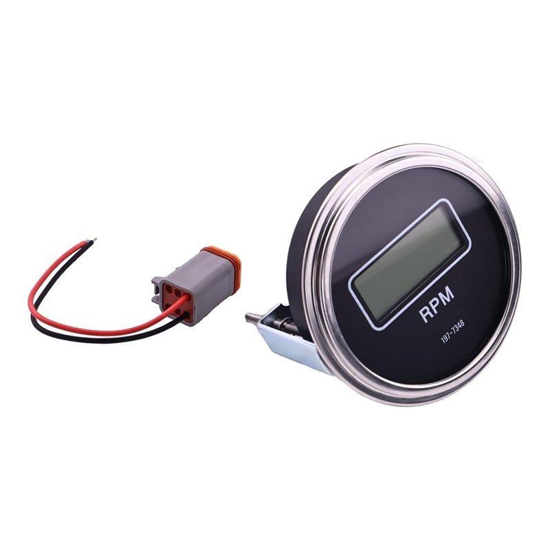 Digital RPM Tachometer 197-7348 1977348 For Caterpillar Cat 3114 3116 3126 3126B 3176B 3176C 3196 3208 3304 Engine Tachometer