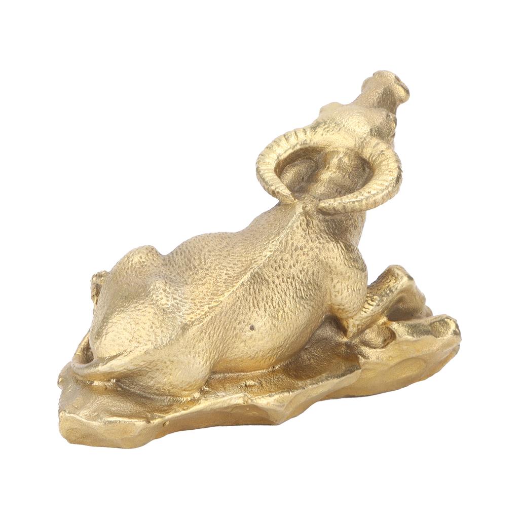 Латунный бык, орнамент, лежащая статуэтка, бык с Уолл-стрит, с основанием для чайных питомцев, небольшое ремесло