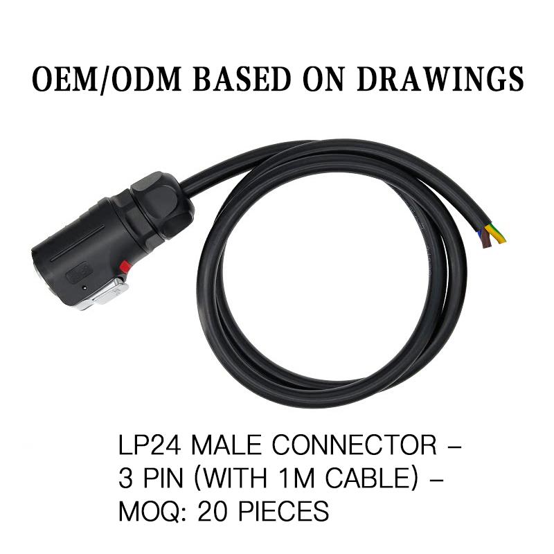 Cnlinko LP24 IP67 Waterproof Circular Bayonet Male Female Plug Socket 3 4 10 12 19 24 Pin 45A for Industrial Automation System