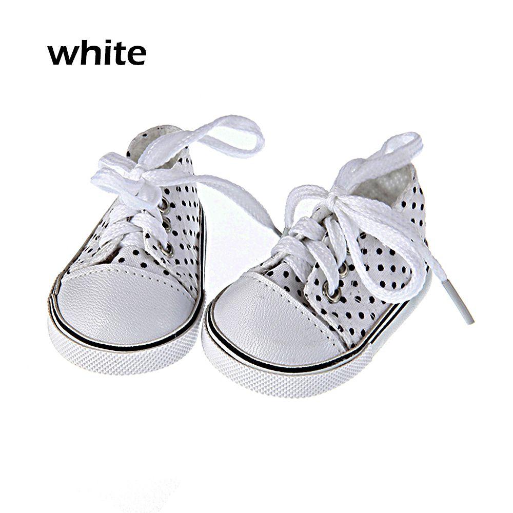 7 см дети 18 дюймов куклы игрушки аксессуары для кукол парусиновая обувь кукольная обувь обувь с волнистой точкой