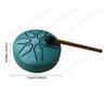 3 Inch 6-Tone Steel Tongue Drum Hand Pan Drums Sound Healing Instruments with Mallet Rain Drum Instrument for Yoga Meditation
