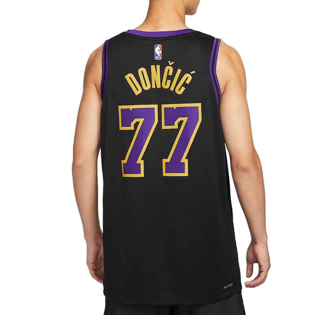 Nike Dri-FIT NBA Luka Doncic 2023/24 Los Angeles Lakers City Edition Swingman Jersey 'Black' Men's DX8506-014