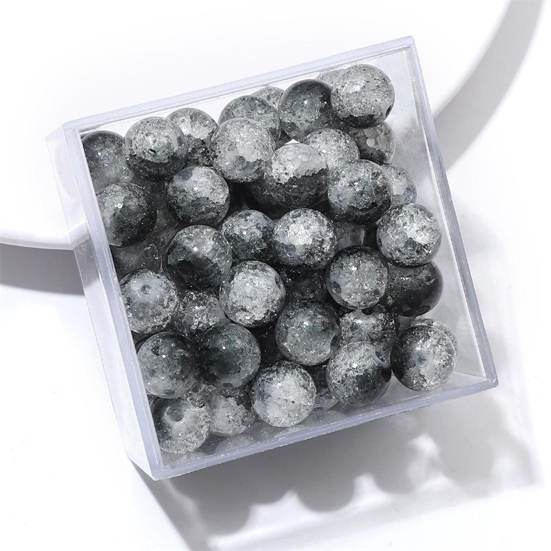 10 мм стеклянные бусины-попки Halo Inside Broken Round Бусины из глазури Ретро-бисер ручной работы Diy Ice Crack Jewelry Бусины-попки для изготовления ювелирных изделий