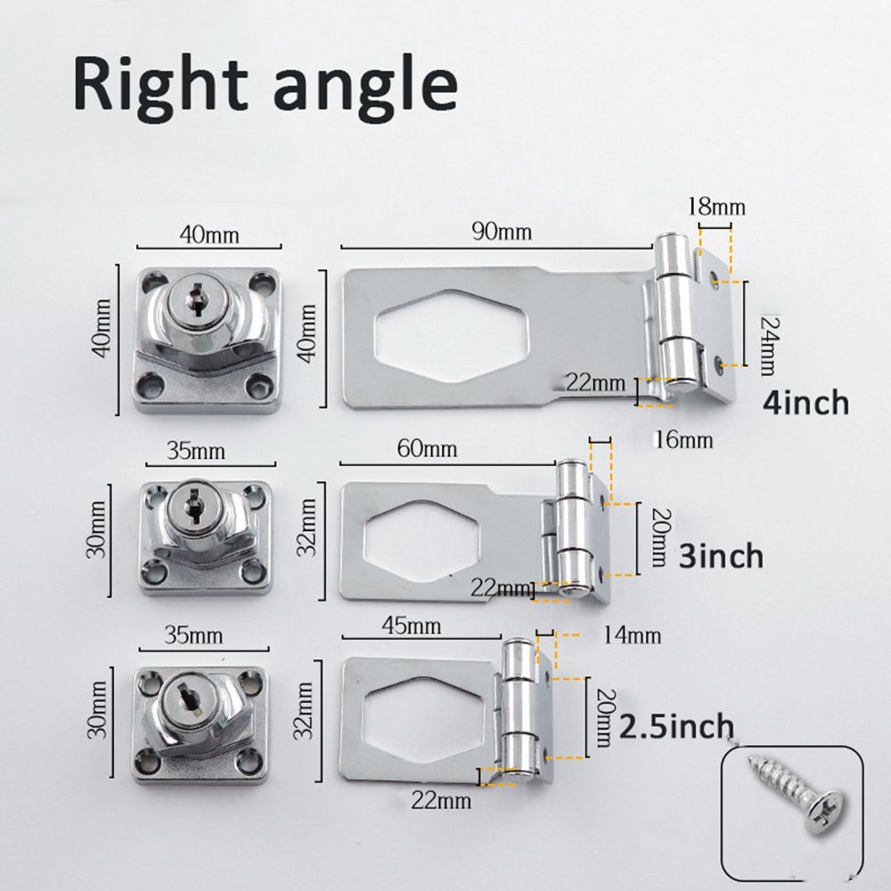 Silver Hardware Home Improvement With Keys Shed Hasp Garage Lock Locking Staple Cupboard
