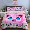 Комплект постельного белья с принтом покемона Джигглипаффа, пододеяльник, 1 пододеяльник, 2 наволочки, комплект постельного белья для взрослых и детей, роскошный подарок на день рождения