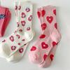 Корейская мода милые женские носки милые забавные носки Love Square хлопковые повседневные носки средней длины модные длинные носки