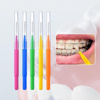 Ортодонтическая межзубная щетка с мягкой щетиной для очистки промежутков и ухода за деснами