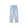 Li Ning X Pleasures Collaboration Skateboard Series Прямые свободные джинсовые брюки мужские низ светло-голубой AJQT383-2