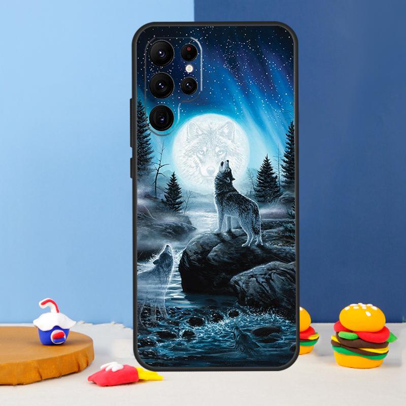 Чехол для телефона Animal Wolf Galaxy для Samsung Galaxy S24 S25 Ultra S9 S10 S20 S22 S21 S23 Plus S24 FE Cover Coque