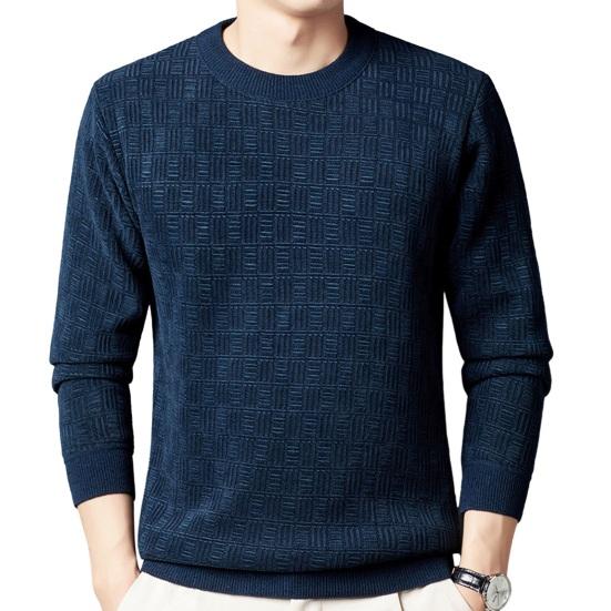 Топ с круглым вырезом, толстый, теплый, мягкий, однотонный, пуловер с длинными рукавами, повседневный низ средней длины