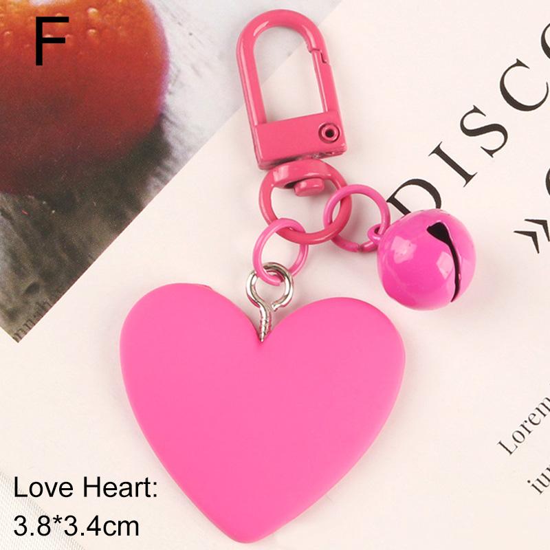 1PC Party Gifts Bells Love Heart Keychain Keyring Keychains Bag Pendants Car Keychains Cute Charms