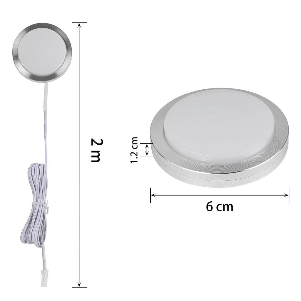 SinLoon LED Cabinet Disc Lighting 12V Linkable LED Disc Встраиваемый или накладной, подходит для нижнего декора, 4 шт., круглый светильник, лампа, установка,