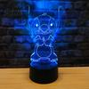 3D мультфильм стежок ночник сенсорный переключатель 7 смена цвета светодиодная настольная лампа подарок